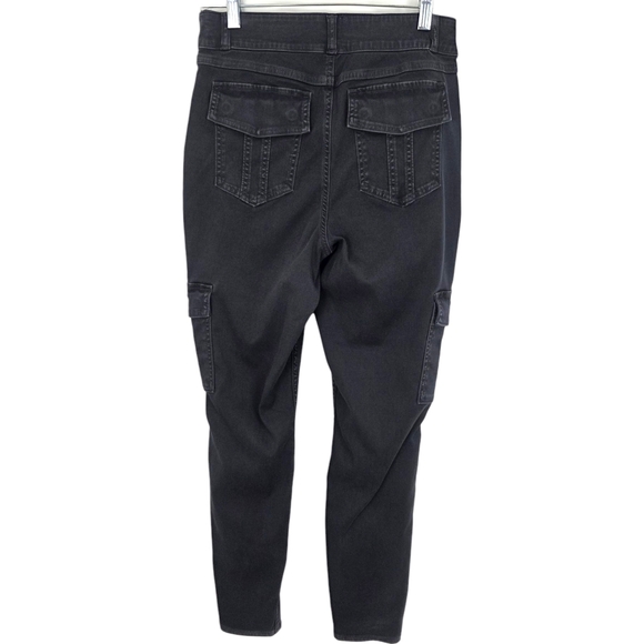 Spanx Stretch Twill Ankle Cargo Pants Gray Womens Large Tall Skinny - Picture 8 of 12